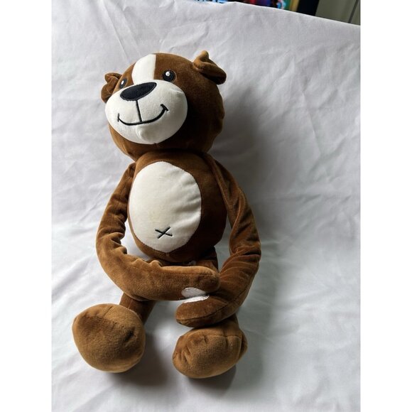 Nanco Plush Dog Hanging Floppy Hanging Hook & Loop Brown Soft Stuffed Animal 21" - Picture 7 of 9